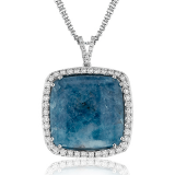 Simon G. Color Pendant 18k Gold (White) 15.26 ct Paraiba Tourmaline 0.88 ct Diamond - LP4384-A-18K photo