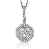 Simon G. Pendant 18k Gold (White) 1.17 ct Diamond - MP2021-A-18K photo