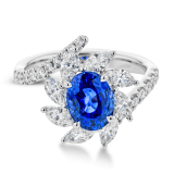 Simon G. Color Ring 18k Gold (White) 1.98 ct Sapphire 1.08 ct Diamond - MR3024-18K photo2