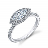 0.56tw Semi-Mount Engagement Ring With 10X5 Marquise Head - sy630 mq photo