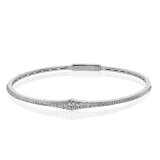 Simon G. Bangle 18k Gold (White) 0.88 ct Diamond - LB2310-18K photo