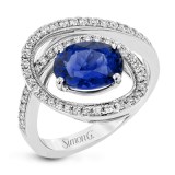 Simon G. Color Ring 18k Gold (White) 2.04 ct Tanzanite 0.38 ct Diamond - MR3023-18K-S photo