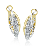 Simon G. Hoop Earring 18k Gold (White, Yellow) 0.46 ct Diamond - LE4401-18K photo