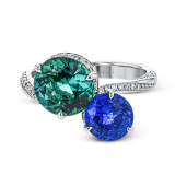 Simon G. Color Ring 18k Gold (White) 4 ct Tourmaline, Sapphire 0.28 ct Diamond - LR2927-18K photo2