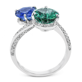 Simon G. Color Ring 18k Gold (White) 4 ct Tourmaline, Sapphire 0.28 ct Diamond - LR2927-18K photo3