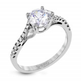 Simon G. 18k White Gold Diamond Engagement Ring - MR2832 photo