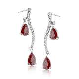 Simon G. Color Earring 18k Gold (White) 2.07 ct Ruby 0.16 ct Diamond - LE2213-18K photo