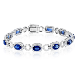 Simon G. Color Bracelet 18k Gold (White) 6.38 ct Sapphire 2.27 ct Diamond - LB2128-18K photo