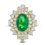 Simon G. Color Ring 18k Gold (Yellow) 3.27 ct Emerald 3.61 ct Diamond - LR2906-18K photo2