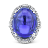 Simon G. Color Ring 18k Gold (White) 27.24 ct Tanzanite 0.97 ct Diamond - MR3041-18K-S photo2