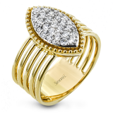 Simon G. Right Hand Ring 18k Gold (White, Yellow) 0.49 ct Diamond - LR2561-18K photo