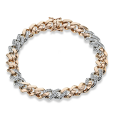 Simon G. Gent Bracelet 14k Gold (Rose, White) 0.9 ct Diamond - LB2329-14K photo