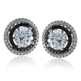 Simon G. Earring 18k Gold (Black, White) 0.5 ct Diamond - ME1552-18KBW photo