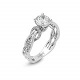 Simon G. 18k Two-Tone Gold Diamond Engagement Ring - MR2514 photo