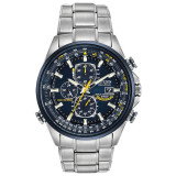 CITIZEN Eco-Drive Sport Luxury World Chrono Mens Watch Stainless Steel - AT8020-54L photo
