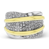 Simon G. Right Hand Ring 18k Gold (White, Yellow) 1.14 ct Diamond - LR3020-18K2T photo