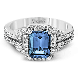 Simon G. Color Ring 18k Gold (White) 1.31 ct Aquamarine 0.42 ct Diamond - TR148-18K-S photo2