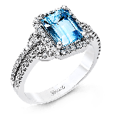 Simon G. Color Ring 18k Gold (White) 1.31 ct Aquamarine 0.42 ct Diamond - TR148-18K-S photo