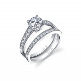0.35tw Semi-Mount Engagement Ring With 1ct Round Head - sy708 rd photo