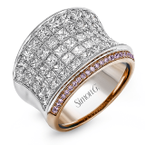 Simon G. Right Hand Ring 18k Gold (Rose, White) 4.58 ct Diamond - MR1720-18KRW photo