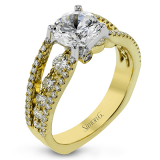 Simon G. Split Shank 18k Yellow Gold Round Cut Engagement Ring - MR2248-Y-18KS photo