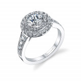 0.95tw Semi-Mount Engagement Ring With 1ct Round Head - s1119 photo