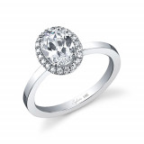 0.17tw Semi-Mount Engagement Ring With 1.25ct Oval Head - sy293 ov photo