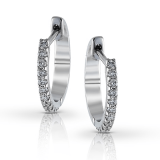 Simon G. Hoop Earring Platinum (White) 0.17 ct Diamond - ME1505-PT photo