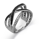 Simon G. Right Hand Ring 18k Gold (Black, White) 0.42 ct Diamond - MR1662-18KBW photo