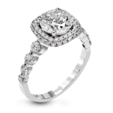 Simon G. 18k White Gold Diamond Engagement Ring - MR2477 photo