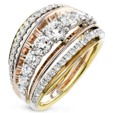 Simon G. Right Hand Ring 18k Gold (Rose, White, Yellow) 1.58 ct Diamond - LR2953-18K photo