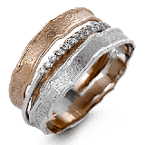 Simon G. Right Hand Ring 18k Gold (Rose, White) 0.08 ct Diamond - LP4346-18K photo