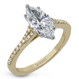 Simon G. Straight 18k Yellow Gold Marquise Cut Engagement Ring - LR2507-MQ-Y-18KS photo