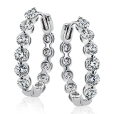 Simon G. Hoop Earring 18k Gold (White) 1.97 ct Diamond - LE4573-18K photo