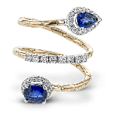 Simon G. Color Ring 18k Gold (Rose, White) 1.13 ct Sapphire 0.37 ct Diamond - LR1207-18K photo2