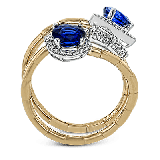 Simon G. Color Ring 18k Gold (Rose, White) 1.13 ct Sapphire 0.37 ct Diamond - LR1207-18K photo3