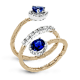 Simon G. Color Ring 18k Gold (Rose, White) 1.13 ct Sapphire 0.37 ct Diamond - LR1207-18K photo