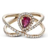 Simon G. Color Ring 18k Gold (Rose) 0.43 ct Ruby 0.52 ct Diamond - LR2264-R-18K-S photo2