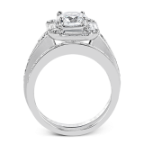 Simon G. Bridal Set 18k White Gold Round Cut Engagement Ring - MR2620-W-18KSET photo3