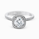 Simon G. 0.46 ctw Bridal Set Platinum White Round Cut Engagement Ring - MR1842-A-W-PLS photo2