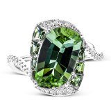 Simon G. Color Ring 18k Gold (White) 4.87 ct Tourmaline, Sapphire 0.2 ct Diamond - LR3025-18KW photo3