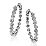 Simon G. Hoop Earring 18k Gold (White) 1.51 ct Diamond - LE4548-18K photo