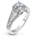 Simon G. 1.03 ctw 18k White Gold Round Cut Engagement Ring - MR2358-W-18KS photo