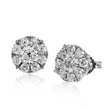 Simon G. Earring 18k Gold (White) 1.43 ct Diamond - ME1931-18K photo