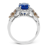 Simon G. Color Ring 18k Gold (White) 4 ct Sapphire 0.7 ct Diamond - LR1167-18K-S photo3