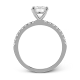 Simon G. Straight 18k White Gold Round Cut Engagement Ring - LR1083-W-18KS photo4