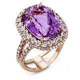 Simon G. Color Ring 18k Gold (Rose) 12.06 ct Kunzite 1.49 ct Diamond - MR2469-18K-S photo