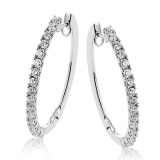 Simon G. Hoop Earring 18k Gold (White) 1.09 ct Diamond - LE4648-18K photo