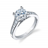 0.66tw Semi-Mount Engagement Ring With 1.50ct Round - sy711 rb photo