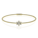 Simon G. Bangle 18k Gold (White, Yellow) 0.11 ct Diamond - LB2342-Y-18K2T photo